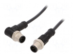 Cable: for sensors/automation | PIN: 5 | M12-M12 | 1m | plug | plug | 60V