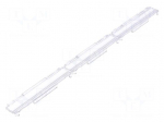 LED lens | rectangular | Mat: PMMA plexiglass | transparent | H: 6.4mm