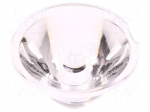 LED lens | round | Mat: PMMA plexiglass | transparent | 4&divide;11&deg;