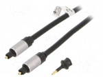 Cable | Toslink plug,both sides | 5m | Plating: gold-plated | black