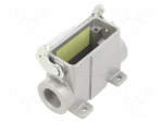 Enclosure for connectors: HDC | size A10 | with latch | aluminium