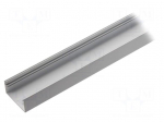 Profiles for LED modules | white | L: 1m | LOWI | aluminium | surface