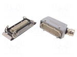 Connector: HDC | male + female | HE | PIN: 24 | 16A | 500V | 24+PE | size 8