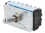 Switch: toggle | Pos: 2 | 6PDT | ON-ON | 10A/125VAC | ET | Toggle: round