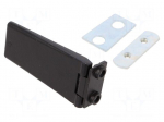 Hinge | Width: 63mm | zinc alloy | black | H: 33mm