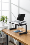 Laptop desk DELTACO OFFICE portable & height adjustable, with tiltable desktop, black / DELO-0305
