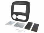 Radio frame | Fiat,Nissan,Opel,Renault | 2 DIN | black