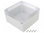 Enclosure: multipurpose | X: 160mm | Y: 160mm | Z: 90mm | polycarbonate