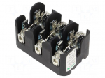 Fuse holder | for DIN rail mounting | 60A | 600V | Poles: 3 | black