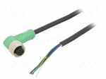 Cable: for sensors/automation | M12 | PIN: 5 | angled | 5m | plug | 60VDC