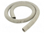 Spiral wrapping | PVC | grey | L: 1m | SP | Features: flexible | &Oslash;int: 20mm