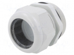 Cable gland | with long thread | M63 | 1.5 | IP68 | polyamide | grey