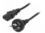 Cable | 3x0.75mm2 | AS/NZS 3112 (I) plug,IEC C13 female | PVC | 1m