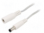 Cable | 2x0.5mm2 | DC 5,5/2,5 plug,DC 5,5/2,5 socket | straight