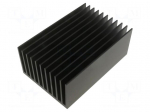 Heatsink: extruded | grilled | black | L: 150mm | W: 100mm | H: 60mm