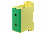 Splice terminal: rail | 425A | 690V | screw terminal | yellow-green