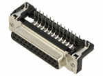 Connector: D-Sub | PIN: 25 | socket | female | on PCBs | angled 90&deg; | THT