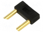 Laboratory connector: 4mm banana | stackable safety shunt | 24A