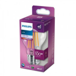 PHILIPS LED stikla 100W E27 Auksti balta 4000K A60 caurspīdīga spuldze 8718699762070 929002026228