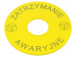 Description label | yellow | 75mm