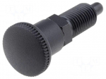 Indexing plungers | Thread: M12 | Plating: black finish | 6mm | steel