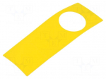 Description label | 45 | 150x38mm | plastic | Body: yellow