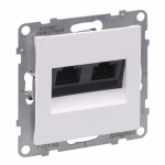 SUNO Double RJ45 socket category 6 UTP white