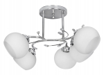Classic chandelier pendant ceiling lamp Activejet IRMA nickel 5xE27 for living room
