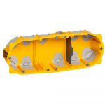 Flush mounting box EcoBatibox - 3 gang depth 40 mm - dry partitions