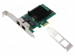 PC extension card: PCIe | PCIe,RJ45 socket x2 | 1Gbps | 0&divide;55&deg;C