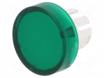 Actuator lens | 22mm | 61 | transparent,green | plastic