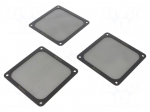 Filter | &Oslash;120mm | plastic | 3pcs | black | Mounting: magnet,screws