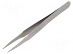 Tweezers | 115mm | for precision works | Blades: curved
