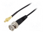 Cable | 0.5m | BNC male,SMB male | shielded | PTFE | black | straight