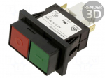 Circuit breaker | 18A | Poles: 2 | SNAP-IN | IP65 | TA45 Push button 2P