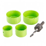 T&ouml;&ouml;riistad ja m&otilde;&otilde;teseadmed // Lisaseadmed lihvijatele, puuridele ja kruvikeerajatele // Zestaw otwornic, 5 szt.