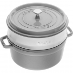 STAUB La Cocotte cast iron round pot with insert 40508-819-0 - 3.8 ltr. graphite