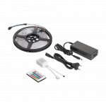 LED ribad // NEON FLEX LED strips // Zestaw oświetleniowy LED (sznur LED RGB, kontroler kolor&oacute;w, zasilacz)