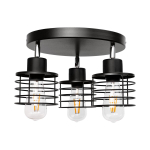 Uued tooted // ISLA oprawa ścienno-sufitowa, moc max. 3x60W, E27, czarna, podstawa okrągła, jednopoziomowa, ruchome głowice lampy