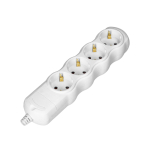 Uued tooted // Rozgałęźnik 4x2P+Z Schuko, biały