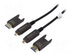 Cable | micro HDMI plug,both sides | LSZH | 10m | black | metal