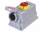 Connector: AC supply 3-phase | socket | female | 63A | 400VAC | IP67