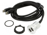 Adapter | USB C socket x2,USB C plug x2 | USB 3.1 | Thread: M22