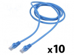 Patch cord | U/UTP | Cat: 6 | RJ45 plug,both sides | stranded | CCA | 2m