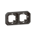 PLEXO 2 GANG HORIZONTAL AND VERTICAL FLUSH MOUNTING SUPPORT FRAME - ANTHRACITE