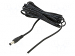 Cable | 2x0.5mm2 | DC 5,5/2,5 plug | straight | black-grey,black | 3m