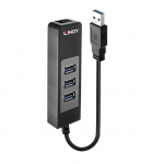 Converter LINDY  I/O HUB USB3 & LAN ADAPTER/43176