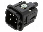 Connector: HDC | contact insert | male | CK | PIN: 4 | 10A | 600V | 4+PE