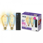 WiZ Connected 50W ST64 dzintarots stikls E27 TW 2 gab.+Remote 929003057022 8719514550155