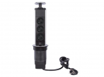 3-WAY POP-UP DESKTOP SOCKET - PIN EARTH